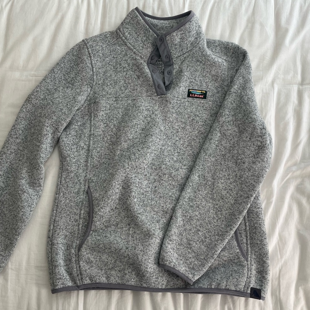 L.L. BEAN grey pullover with logo